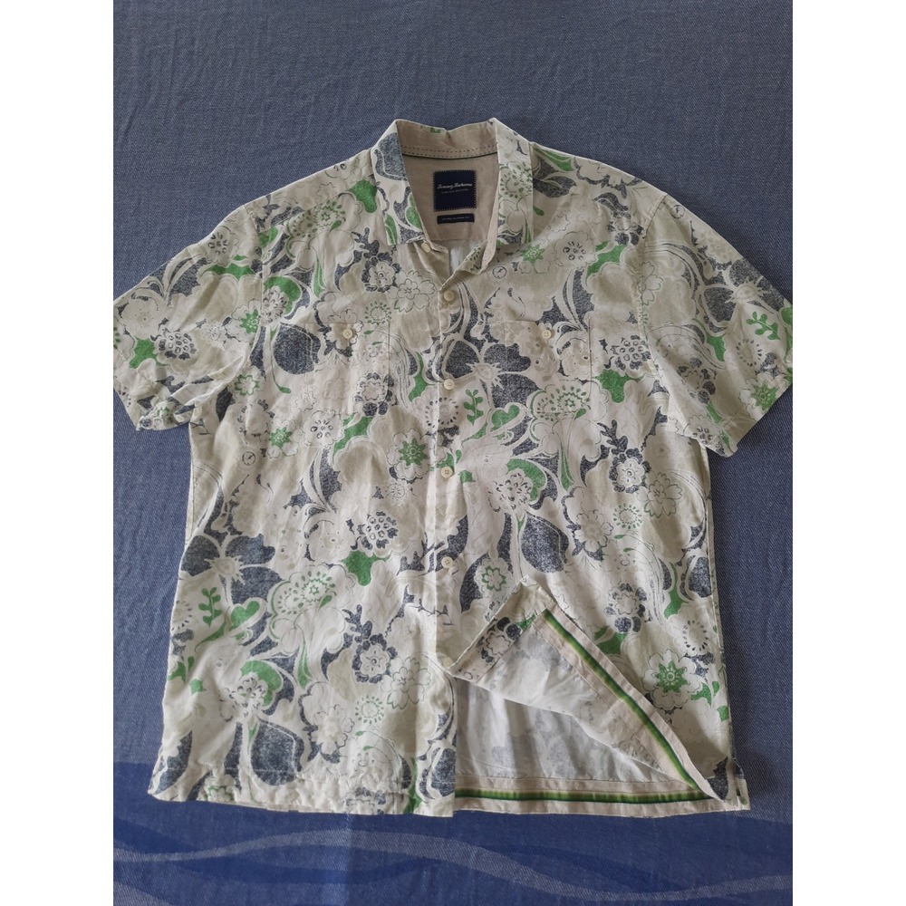 Tommy Bahama Limited Edition Island modern fit All Floral Paisley Shirt Men XL